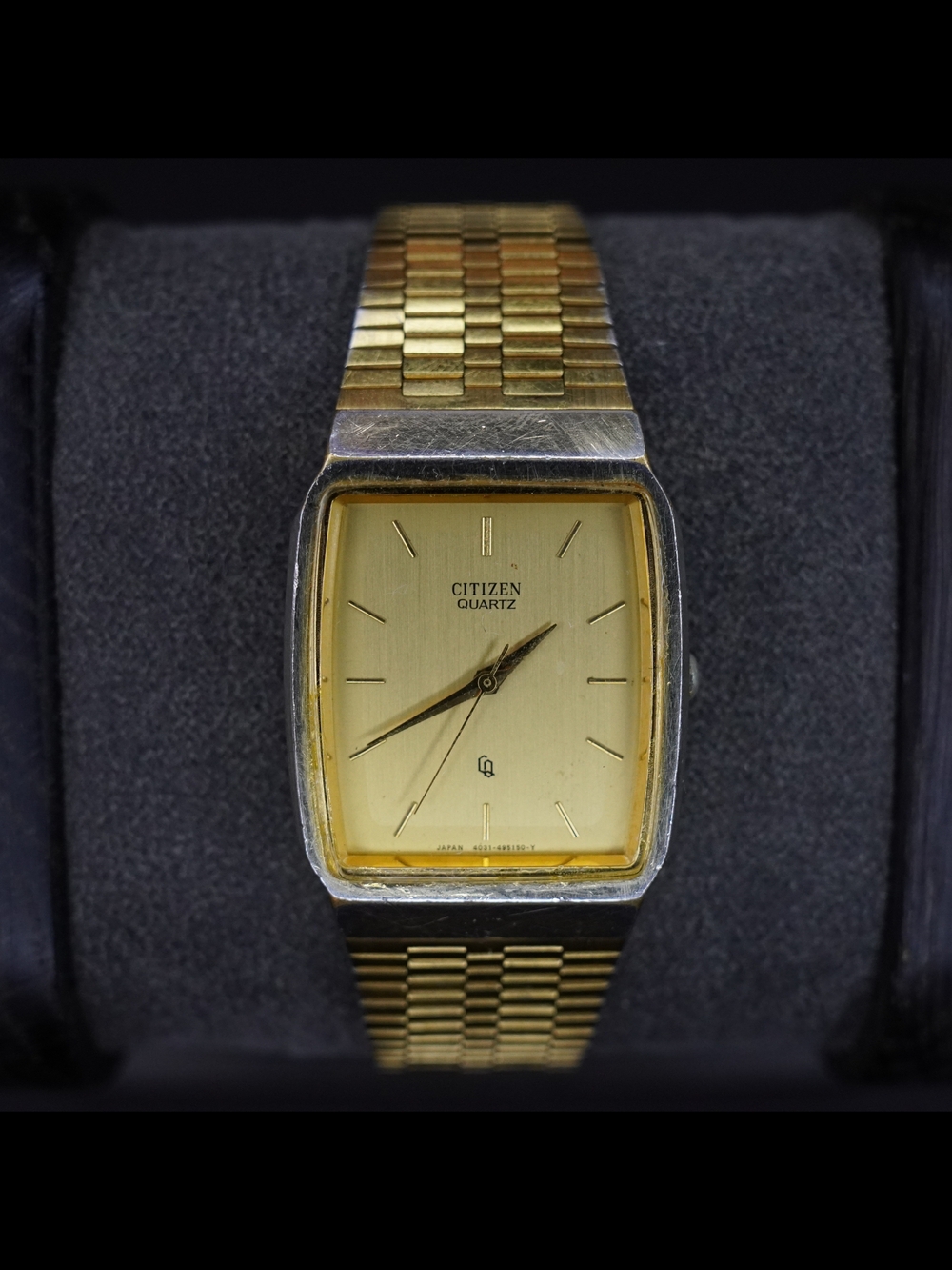 CITIZEN Watch Men's JAPAN Vintage Gold Plate 4031-495150Y Original Working